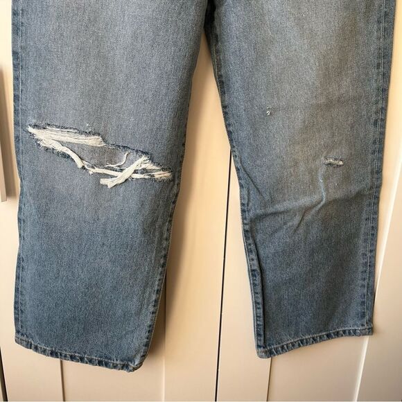 Anthropologie Etica Altin Loose Crop Ithaca Distressed Ripped Jeans Size 29 NWT - Picture 4 of 15